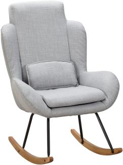 KADIMA DESIGN LAVANT Schaukelstuhl - Extra-weiche Sitzschale und Wippfunktion für entspannende Stunden at home. Farbe: Grau