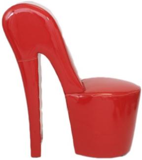Casa Padrino High Heel Sessel Rot Lack Luxus Design - Designer Sessel - Club Möbel - Schuh Stuhl Sessel