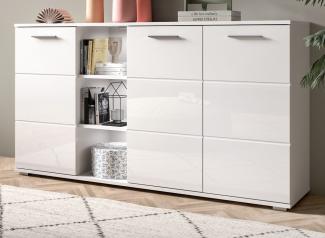 Sideboard Grazie in weiß Hochglanz 150 x 83 cm