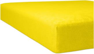 Kneer Flausch-Frottee Spannbetttuch für Matratzen bis 22 cm Höhe Qualität 10 Farbe mais 120-130x200 cm