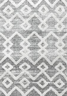 Hochflor Teppich Pepe rechteckig - 120x170 cm - Grau