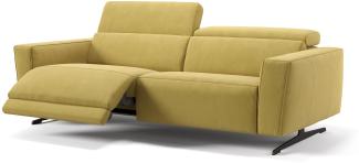 Sofanella 3-Sitzer ALESSO Stoff Sofa Stoffcouch in Gelb XL: 236 Breite x 108 Tiefe