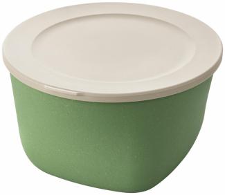 Koziol Dose Connect Box mit Deckel, Schüssel, Schale, Kunststoff-Holz-Mix, Nature Leaf Green, 1 L, 7870703