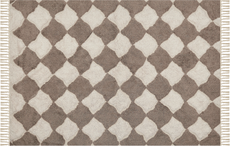 Teppich Baumwolle braun beige 160 x 230 cm SINOP
