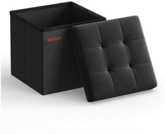 SONGMICS Sitzhocker (1 St), mit Stauraum faltbarer Hocker Sitzwürfel 30x30x30cm