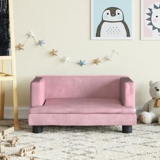 vidaXL Kindersofa Rosa 60x40x30 cm Samt