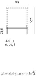 Tisch Cube Kunststoff (Antracite 80 x 80 cm 80 x 80 x 33,5 cm )