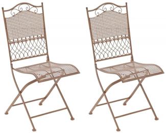 2er Set Gartenstühle Kiran (Farbe: antik braun)