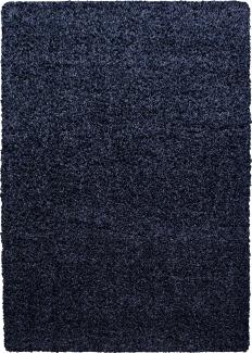 Hochflor Teppich Lux Läufer - 100x200 cm - Marineblau
