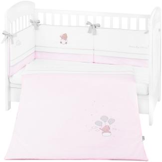 Kikkaboo Babybettwäsche Set Dream Big 3-teilig Decke 135 x 95 für Bett 140 x 70 rosa