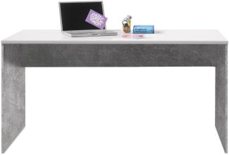 Schreibtisch >Olli< in Beton - 150x75x75cm (BxHxT)