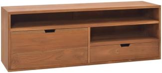 vidaXL TV-Schrank 110x30x40 cm Teak Massivholz