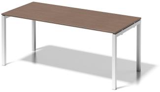 Cito Schreibtisch, 740 mm höhenfixes U-Gestell, H 19 x B 1800 x T 800 mm, Dekor nußbaum, Gestell verkehrsweiß