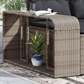 vidaXL Outdoor-Rgale 2 Stk. Grau Poly Rattan