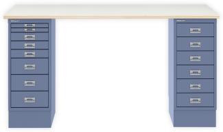 Bisley Home MultiDesk PW605 plywood/blau - 44,360 kg