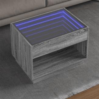 Couchtisch mit Infinity-LED Grau Sonoma 70x50x50 cm 847663