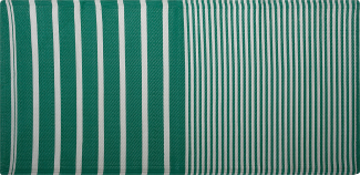 Outdoor Teppich grün 90 x 180 cm Streifenmuster Kurzflor HALDIA
