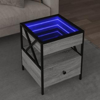 Couchtisch mit Infinity-LED Grau Sonoma 40x40x51 cm 847720