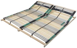 Lattenrost 200x200 PREMIUM STRONG 200 aus Buchenholz (2x Lattenrost 100x200), Kopfteil verstellbar, mit 42 Latten, Made in Germany, bis 200Kg