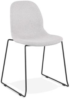 Kokoon Design Stuhl Silento Hellgrau und Schwarz