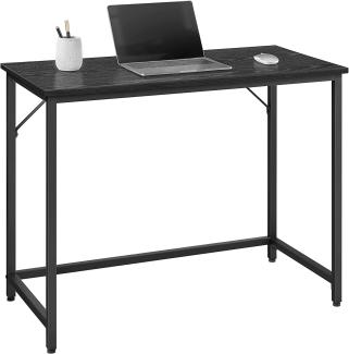 VASAGLE Schreibtisch, Computertisch, Bürotisch, für Arbeitszimmer, Schlafzimmer, 50 x 100 x 75 cm, Industrie-Design, Metallgestell, schwarz von SONGMICS DWL041B56