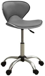 vidaXL Friseur Rollhocker Grau Kunstleder [323678]