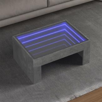 Couchtisch mit Infinity-LED Betongrau 70x50x30 cm 847612