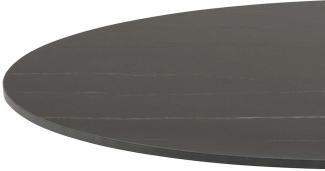 Esstisch MALTA matt schwarz rund 90cm Platte Keramik