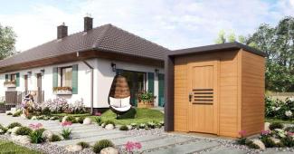 Alpholz Gartenhaus Bratek 19 Gerätehaus aus Holz Geräteschrank mit 19 mm Wandstärke Gartenhaus mit Montagematerial