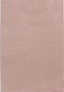 Kurzflor Teppich Alberto rechteckig - 200x290 cm - Rosa