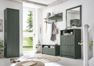 Ascot Garderobe Dielen Set Flurgarderobe 5-teilig 273cm grün Landhaus