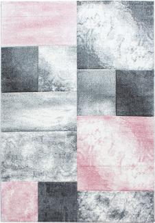 Kurzflor Teppich Hara rechteckig - 200x290 cm - Pink