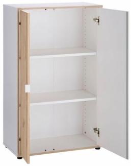 Büroschrank Aktenschrank Softclose Eiche weiss - (4152)