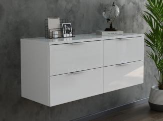 Magnolia Home Schubkastenkommode Design Hängekonsole Sideboard Urban Slimline 4 Softeinzüge lackiert We