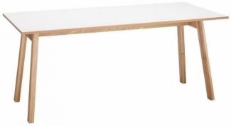 Schreibtisch, weiß-eiche, 160x80 cm