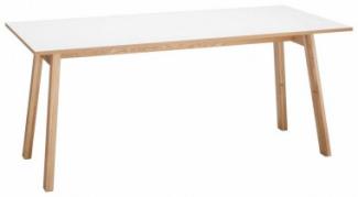 Schreibtisch, weiß-eiche, 160x80 cm