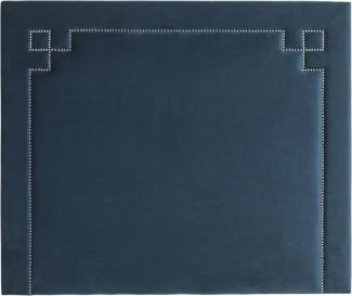Casa Padrino Designer Bett-Kopfteil Blau 180 x H. 150 cm - Luxus Schlafzimmermöbel