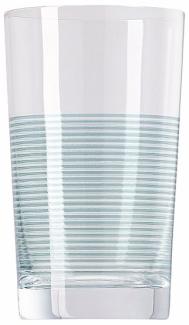 Thomas Nordic Stripes Becher, gestreiftes Trinkglas, Glas, Ice Blue, 345 ml, 69184-321622-48140