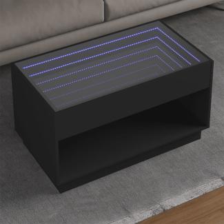 Couchtisch mit Infinity-LED Schwarz 90x50x50 cm 847666