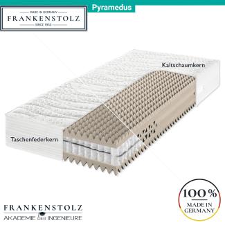 Frankenstolz PYRAMEDUS mit Ultra HQRÂ©-Schaumkern, 180x200 cm (2 Kerne, 1 Bezug), H2=medium