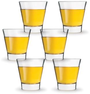 6er Set Whiskygläser á 35 cl aus gehärtetem Glas / Trinkglas / Trinkbecher / Whiskybecher / Softdrinkglas