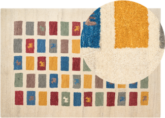 Gabbeh Teppich Wolle mehrfarbig 140 x 200 cm Hochflor MURATLI