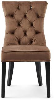 Riviera Maison Esszimmerstuhl Balmoral Dining Chair Velvet III Golden Mink 4954002