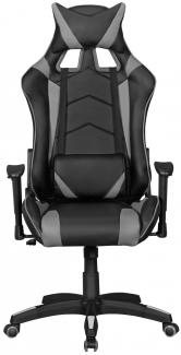 KADIMA DESIGN Gamerstuhl Ascona - Gaming Stuhl im Racing Design mit individueller Anpassung und höchstem Komfort. Farbe: Anthrazit