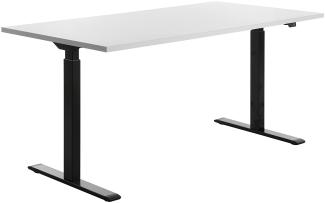 TOPSTAR E-Table Höhenverstellbarer Schreibtisch, Holz, schwarz/Weiss, 160x80