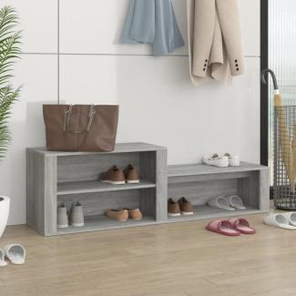 vidaXL Schuhschrank Grau Sonoma 150x35x45 cm Holzwerkstoff