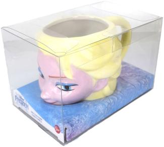 3D Motivtasse Kopf Elsa Disneys Frozen Keramiktasse mit Geschenkbox Eiskönigin