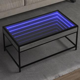 Couchtisch mit Infinity-LED Grau Sonoma 90x50x41 cm 847690