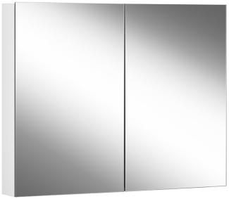 Schneider EASY Line Comfort Spiegelschrank, 2 Doppelspiegeltüren, 80x70x12cm, 177. 080, Ausführung: EU-Norm/Korpus weiss - 177. 080. 02. 02