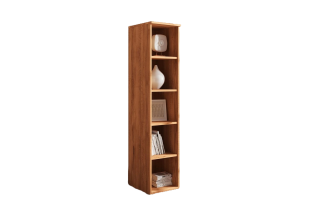 Bücherregal Bento aus Kernbuche massiv 38x45x176 cm mit 5 offenen Fächern